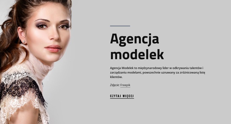 Agencja modelek i moda Szablon witryny sieci Web