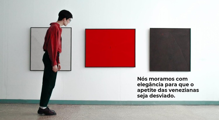 Exposição contemporânea Modelo de uma página