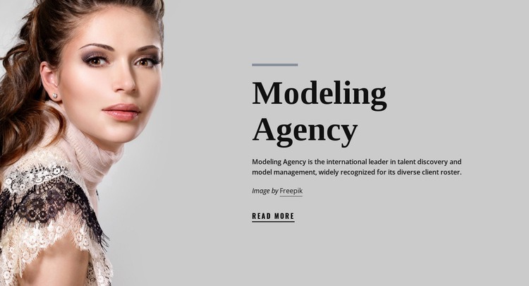 Modellbyrå och mode Html webbplatsbyggare