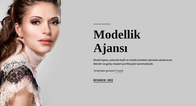 Model ajansı ve moda Açılış sayfası