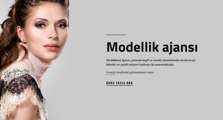 Model ajansı ve moda Bir Sayfa Şablonu
