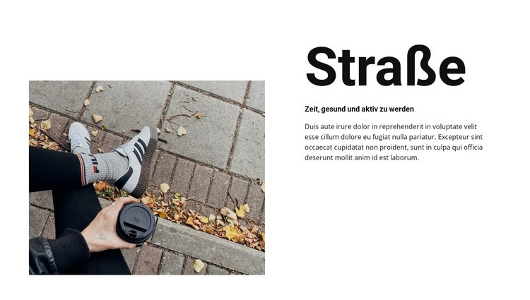 Kaffee auf der Straße Website design