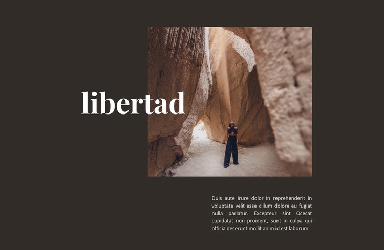 Libertad en las montañas Maqueta de sitio web