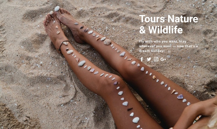 Beautiful sea tan Homepage Design