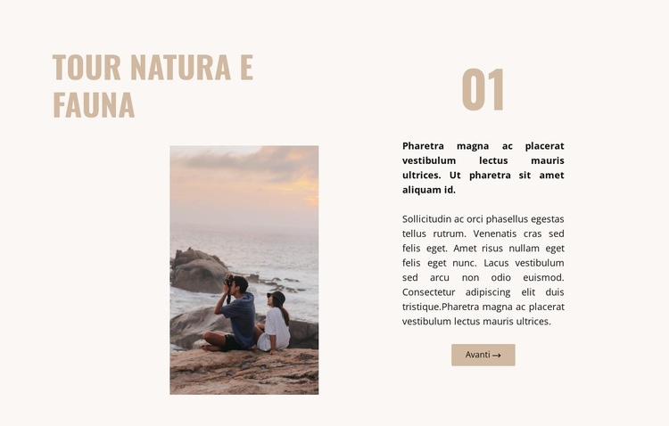 Riposo in mare Mockup del sito web