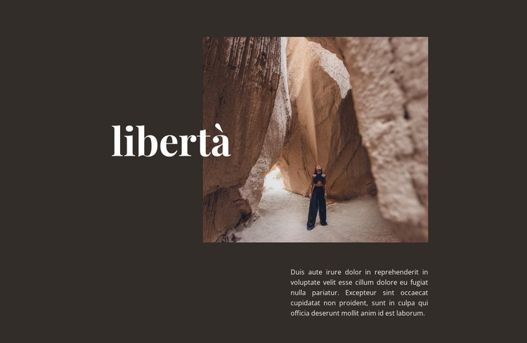 Libertà in montagna Modello di sito Web