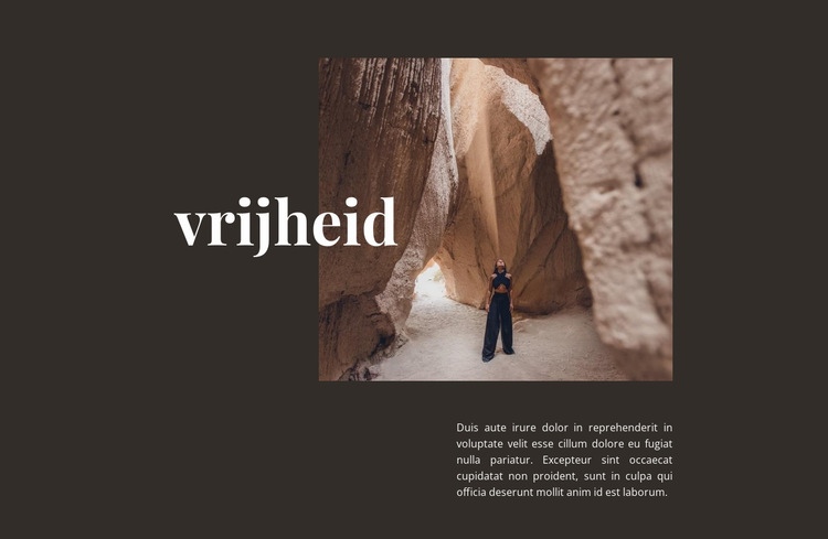 Vrijheid in de bergen Html Website Builder