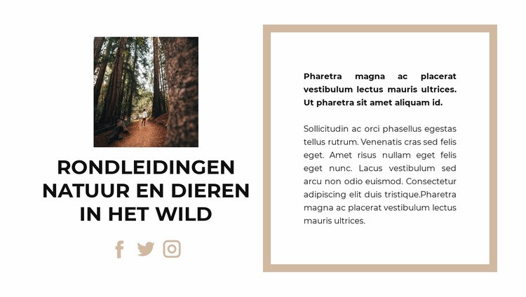 Canyon wandeling Website mockup