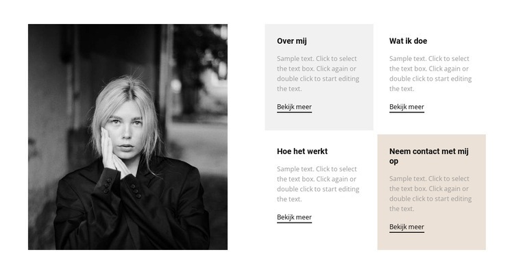 Wat is ons werk? Website mockup