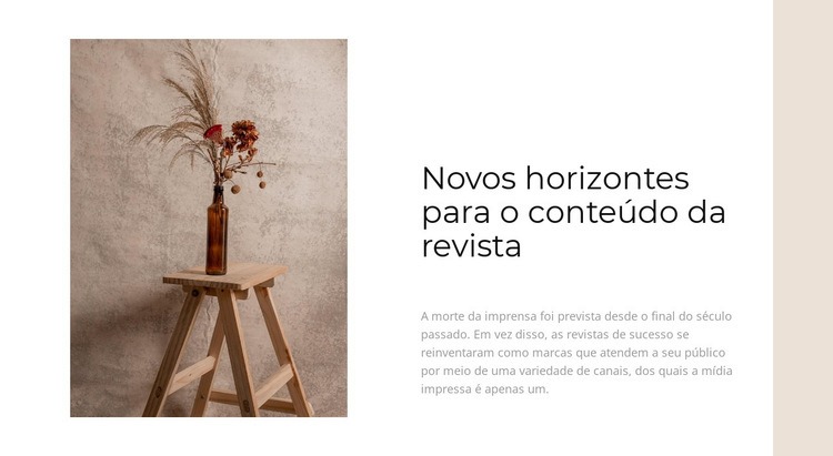 Novas ideias para casa Modelo HTML5