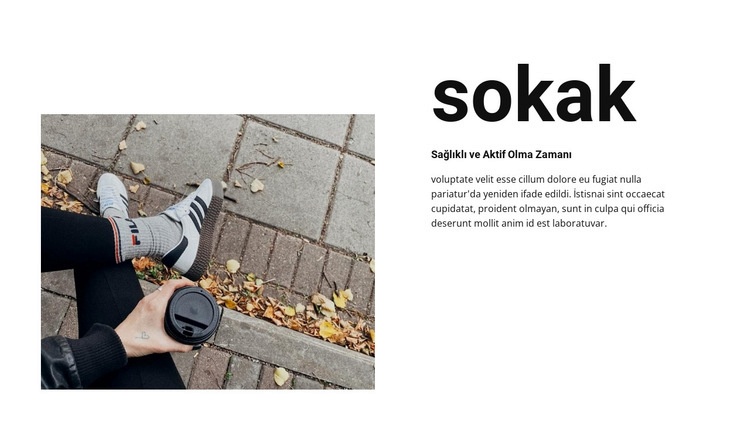 Sokakta kahve Web Sitesi Mockup'ı