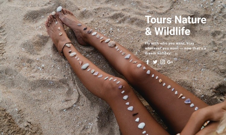 Beautiful sea tan Web Page Design