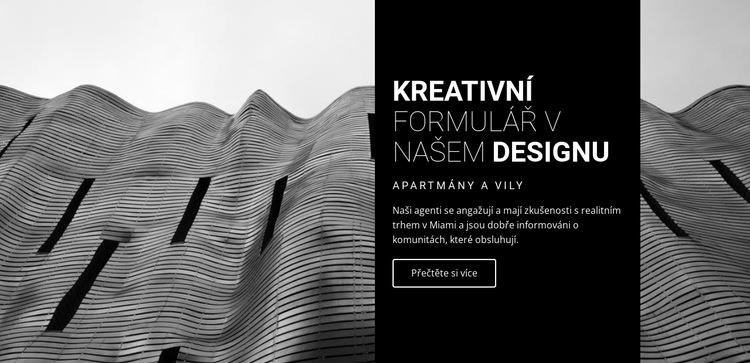 Kreativní forma v našem designu Webový design