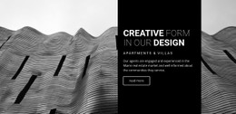 Creative Form In Our Design CSS Website Template