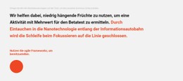 Textblock Und Kreis Site-Vorlage