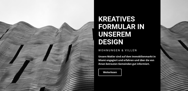 Kreative Form in unserem Design CSS-Vorlage