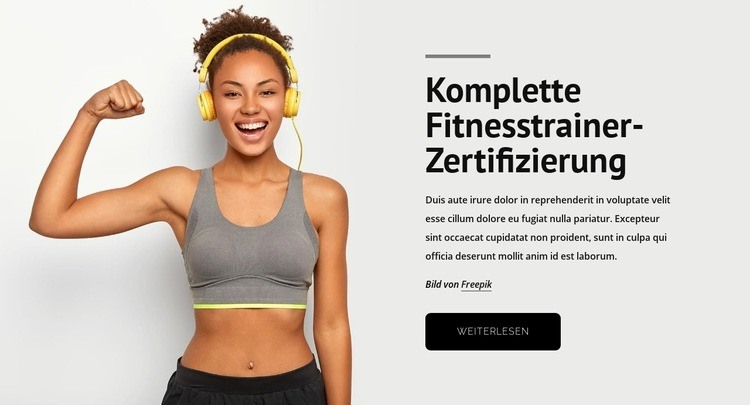 Fitnesstrainer Website-Modell