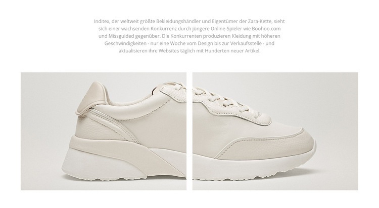 Neue Sommerschuhkollektion Website-Modell