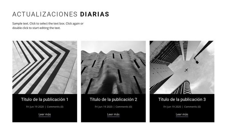 Noticias diarias de arquitectura Plantillas de creación de sitios web