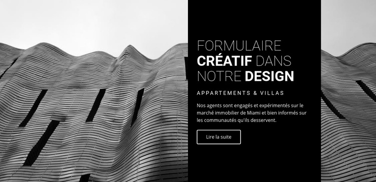 Forme créative dans notre design Maquette de site Web