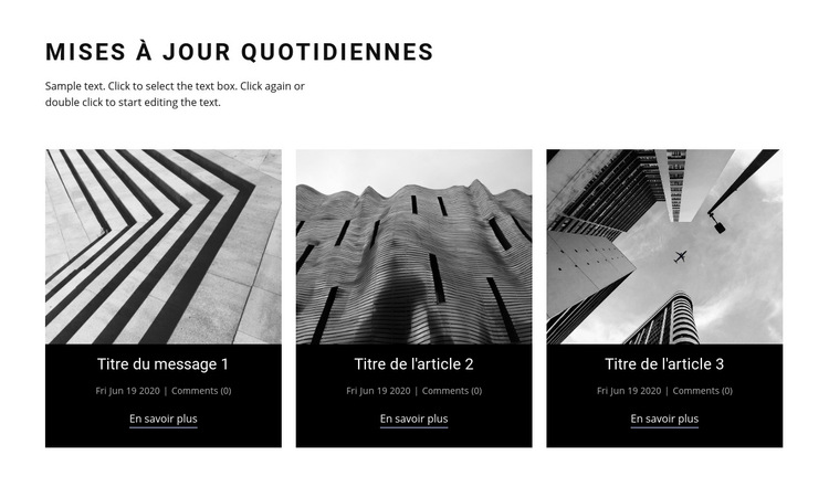 Actualités quotidiennes de l'architecture Modèle de site Web