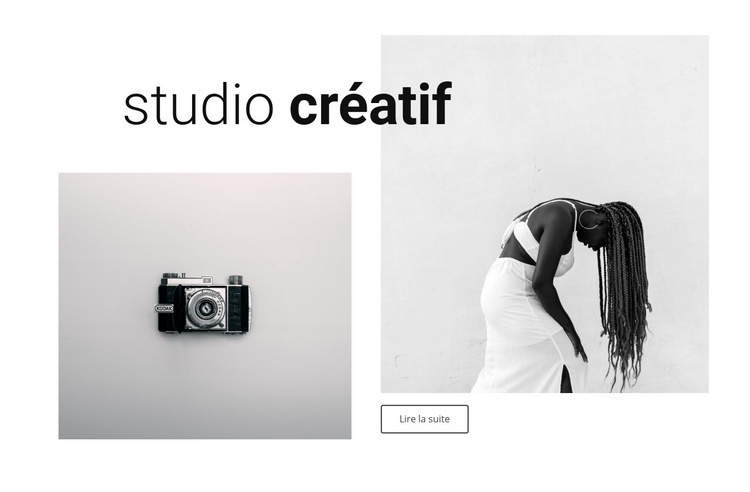 Portfolio notre studio de création Modèle d'une page
