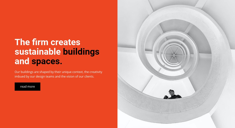 We create buildings Homepage Design