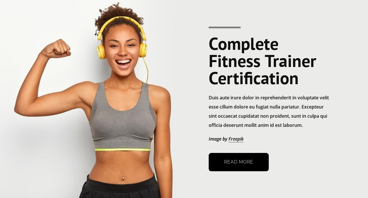Fitness trainer Homepage Design