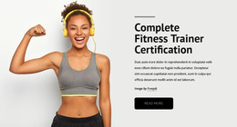 Fitness Trainer - HTML Page Template