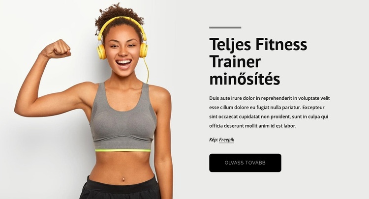 Fitnesz edző HTML Sablon