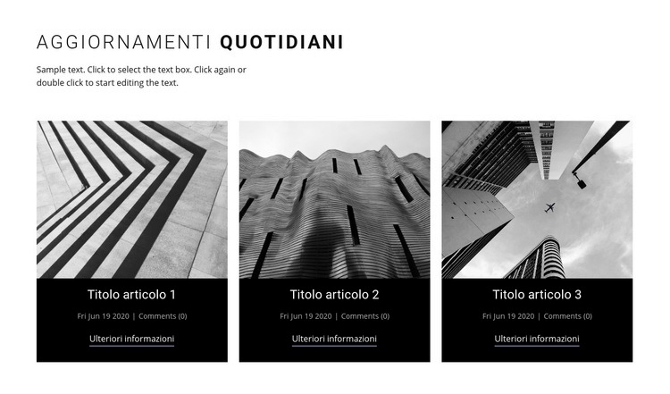 Notizie quotidiane di architettura Mockup del sito web