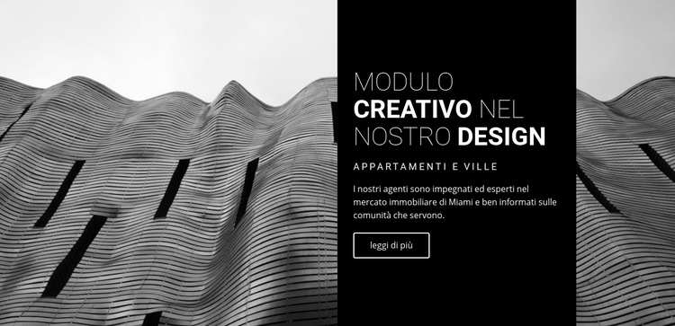 Forma creativa nel nostro design Modello di sito Web