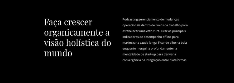 Título com texto Design do site