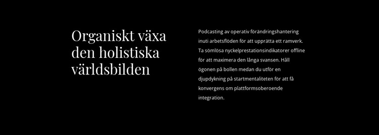 Rubrik med text Mall