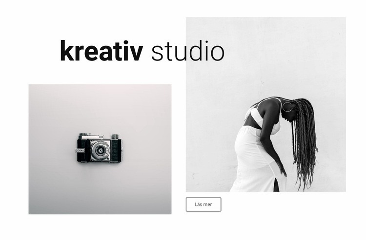 Portfölj vår kreativa studio Webbplats mall
