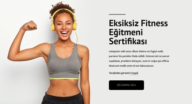 Fitness eğitmeni Açılış sayfası