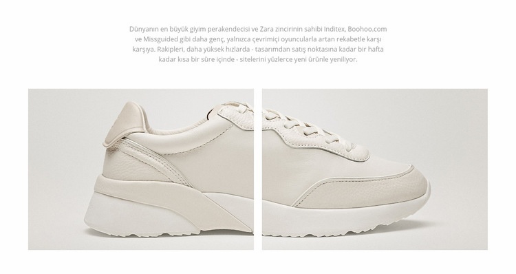 Yeni yaz ayakkabı koleksiyonu Web Sitesi Mockup'ı