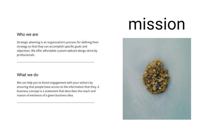 Our mission and goals  WordPress Theme