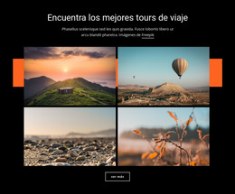 Diseño HTML Para Encuentra Los Mejores Tours De Viaje