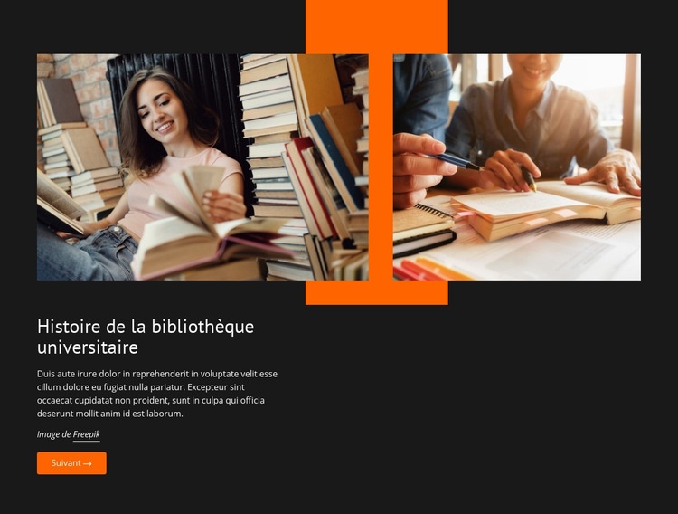 Ressources des services de bibliothèque et d'apprentissage Conception de site Web