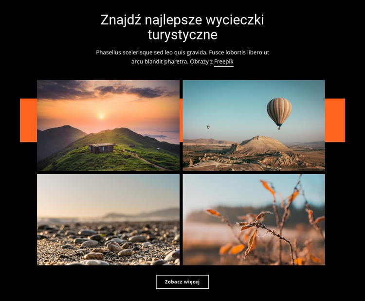 Znajdź najlepsze wycieczki turystyczne Szablon HTML