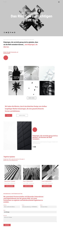 Ideen Im Kreativen Portfolio – Fertiges Website-Design