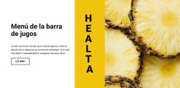 Menú De Barra De Jugos: Página De Destino Adaptable