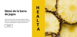 Menú De Barra De Jugos - Plantillas En Línea