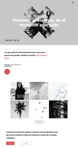 Ideas En Portafolio Creativo: Plantilla De Página HTML