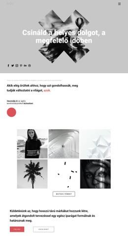 Ötletek A Kreatív Portfólióban - HTML Oldalsablon