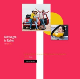 Mietwagen In Italien - Layoutvarianten