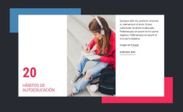 Diseño Más Creativo Para 20 Hábitos De Autoeducación