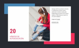 20 Hábitos De Autoeducación - Arrastrar Y Soltar Una Plantilla De Página