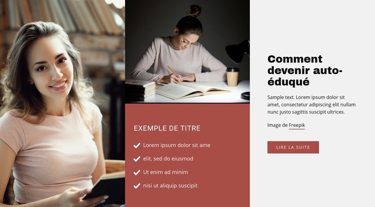 Education sans école Créateur de site Web HTML